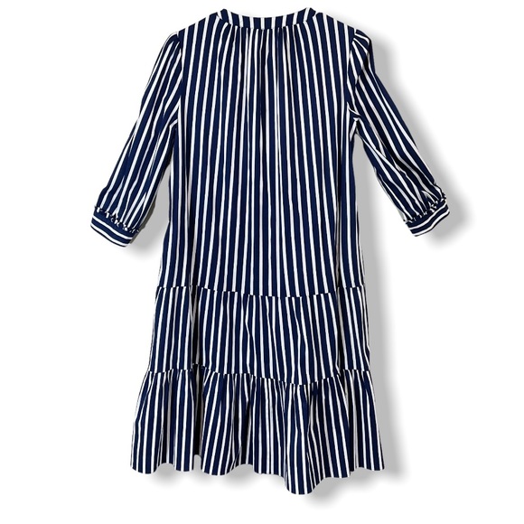 Draper James Loretta Navy and White Striped Cotton Dress - Picture 5 of 12